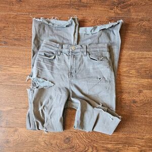 J Brand Distressed Flare Jeans